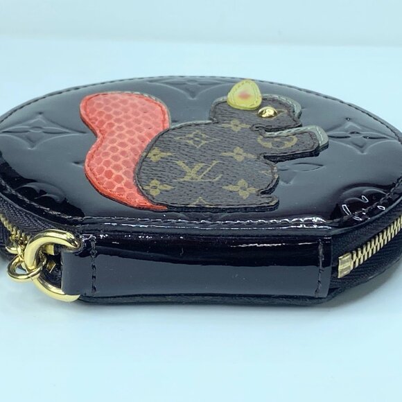 Auth Louis Vuitton Vernis Amaranth Portemonnay Squirrel Case GS419 - Picture 3 of 10
